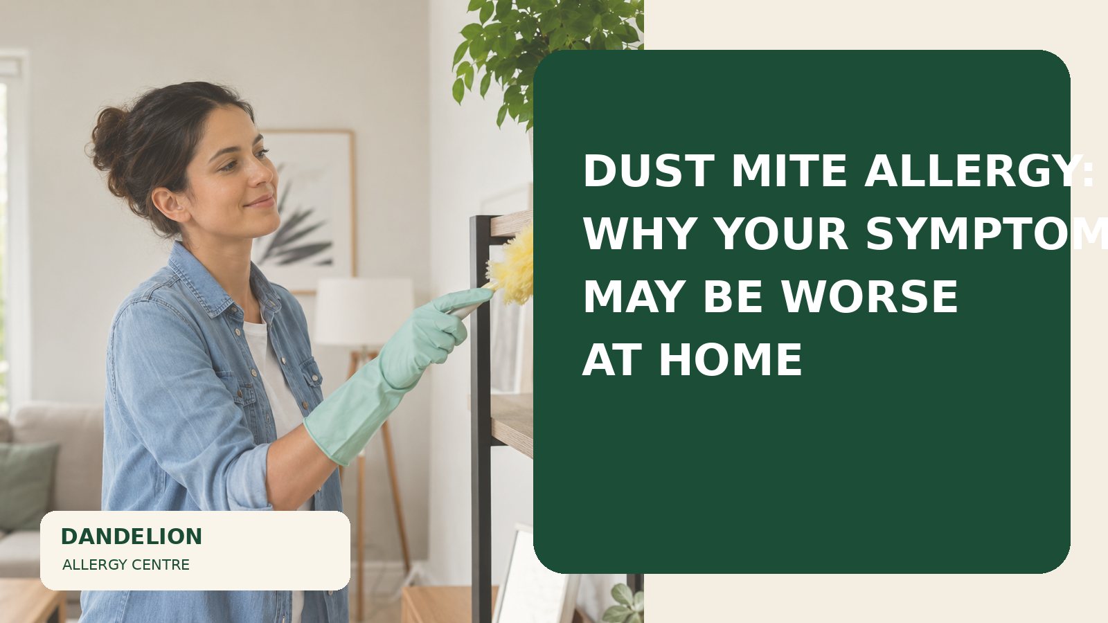 Featured image for the article Dust Mite Allergy: Why Your Symptoms May Be Worse at Home